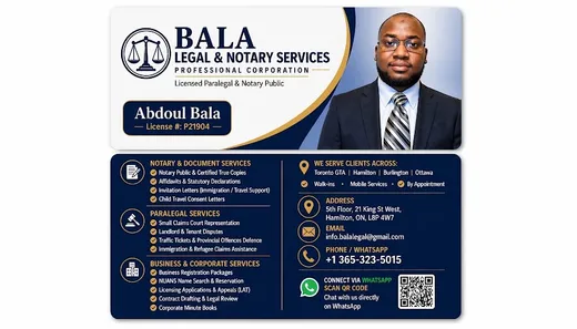 Bala Legal & Notary Services Professional Corporation reviews