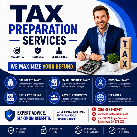 ONE ROOF SOLUTION Income Tax Preparation and Notary Public Services Saskatoon SK reviews